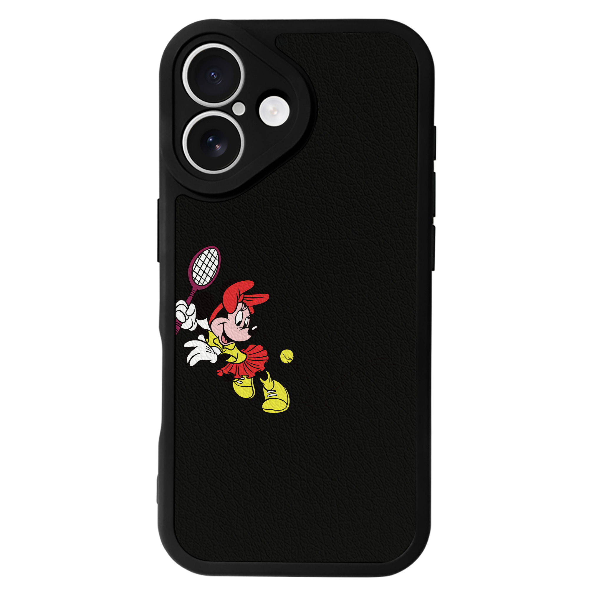 （画像用） ミッキーマウス Mickey Mouse 【iPhone 16シリーズ対応】シリコンスマホケース（レザー調） 材質：シリコン